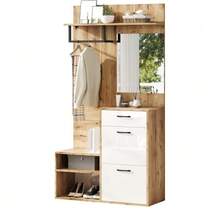 Shoe Cabinets - White+Natural - View 9