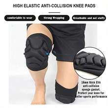 Thick EVA Foam Knee Pads With Anti-Slip Textured Surface, Thick Cushioning, Ergonomic Design Suitable For Volleyball And Football - Black - View 5