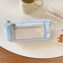 1 pièce - Cette trousse à crayons en dentelle en forme d'étoile présente un motif d'étoile, est entièrement fonctionnelle et a une capacité généreuse. C'est un organisateur de papeterie de bureau idéal pour les élèves du primaire/collège et convient également aux étudiants universitaires. Il peut contenir des mètres, des compas, des cahiers, des gommes et d'autres articles de papeterie, en en faisant un cadeau parfait pour la rentrée scolaire, un cadeau d'anniversaire ou un incontournable pour la nouvelle année scolaire. - multicolore - Voir 8