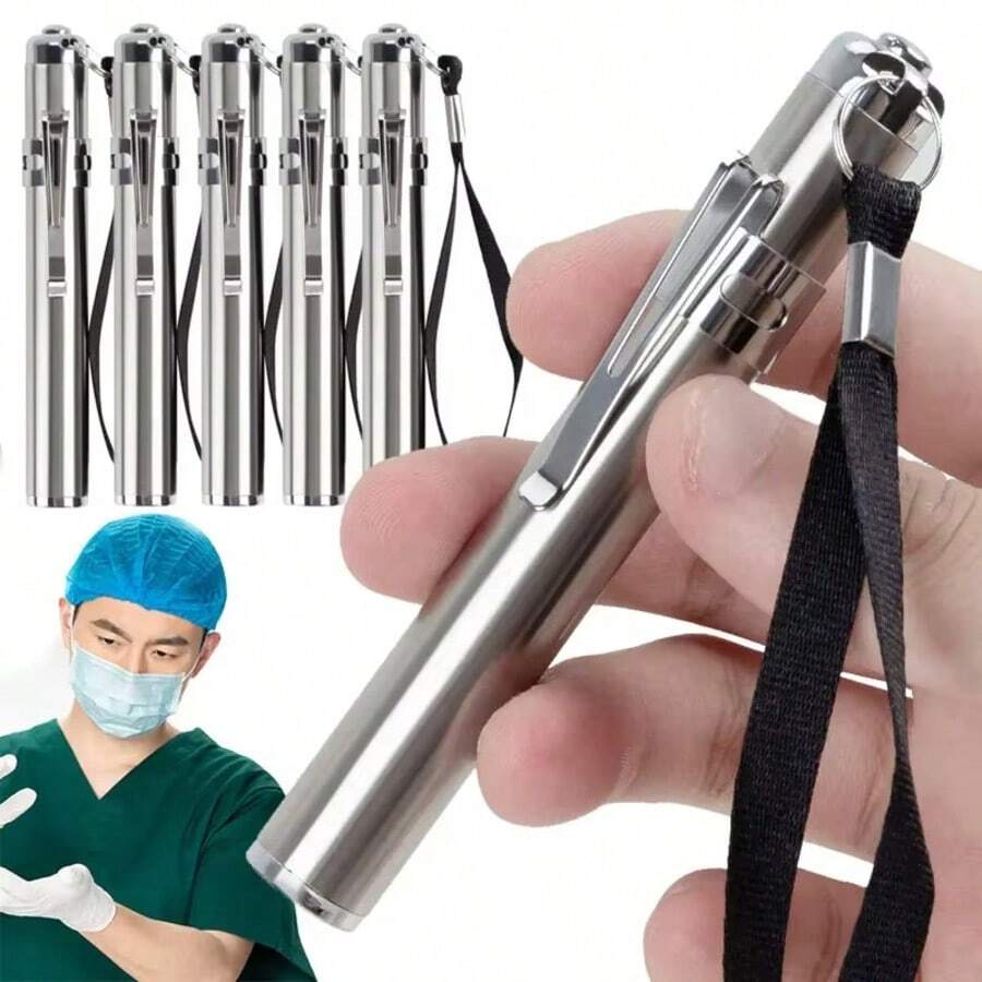 不锈钢LED验蛋器 | 迷你便携式孵化工具 | 符合人体工学的手持式验蛋灯 | 高透光率鸟蛋受精率检测仪（不含电池） - 銀色 - 查看 1