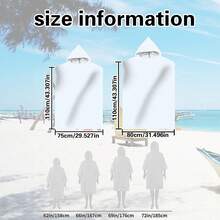 Capa com Capuz Ultrasuave, Presente de Aniversário, Roupão com Capuz Absorvente de Secagem Rápida para Uso Interno/Externo, Adequado para Praia, Natação, Beira-mar - Multicolorido - Visão 2
