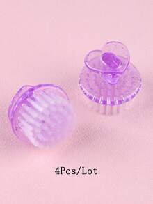 2支/4支/6支/10支装心形指甲清洁刷，圆头指甲除尘刷，角质层清洁刷，污垢去除刷，多功能刷 - 彩色 - 查看 18