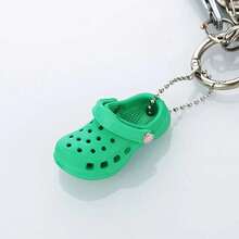 3D New Mini Shoes Shape Keychain PVC Shoe Charms For Clogs Accessories Women Beach Bag Sandals Buckle Pin DIY Jewelry Decoration 2FWU - 卡其色 - 查看 10