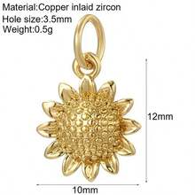 1件铜质极简主义个性化嘻哈动物海龟豹迷你吊坠，DIY手链项链耳环首饰配件 - 彩色 - 查看 7