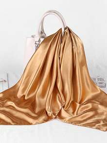 1条女士优雅休闲纯色方巾，波西米亚风格，可用作头巾、头饰或包装装饰，提供防晒保护，适合所有季节佩戴，也适合夏季海滩，非常适合日常搭配。 - 彩色 - 查看 10