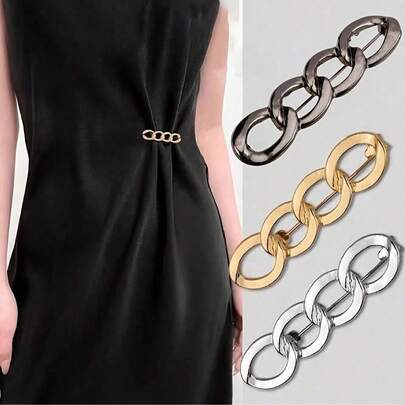 3 Khóa thắt eo bằng hợp kim có thể điều chỉnh | Nút bấm tháo rời không đường may, kích thước từ lớn đến nhỏ, dụng cụ thắt chặt áo khoác và cổ tay áo không bị lộ, nhiều màu sắc, thắt lưng thời trang nữ, phụ kiện thời trang đa chức năng