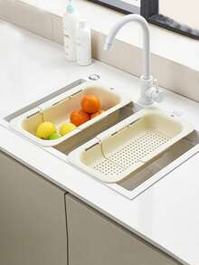 1 pieza Escurridor de cocina expandible, cesta multifuncional para lavar verduras - Multicolor - Ver 3