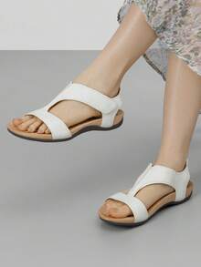 Athlefit Women's Orthopedic Arch Support Sandals Summer Comfortable Sporty Walking Flat Beach Sandals Casual Dressy - 白色 - 查看 5