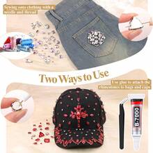 130 piezas de Rhinestones transparentes, Rhinestones de garra de metal mixto, Adecuado para joyería, ropa, accesorios, vestidos - Rojo - Ver 7