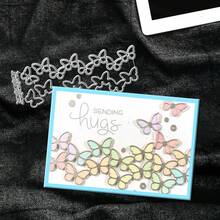 Creative Butterfly Dies, DIY Scrapbooking Album And Embossing Stencil, Greeting Card Making Tool, Card Paper Cutting Crafts ,Gift Card Making Template Die Cuts. - Silver - View 6
