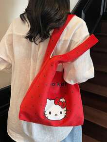 SANRIO 女士波点手提包，新款时尚百搭大容量可爱卡通单肩斜挎包 - 彩色 - 查看 9