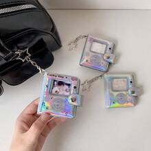 1个闪亮星形主题2英寸证件照卡套，闪亮迷你相册钥匙扣吊坠（女士款） - 相簿 - 查看 4