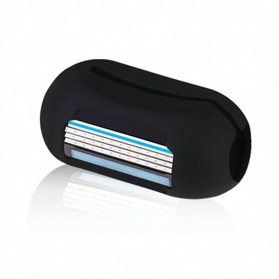 Envie 2 In 1 Finger Shaver Mini Razor & Travel Toothbrush Cover, Compact Portable Design, Multi-Use Personal Care Tool For Easy Storage And Travel - Black - View 1