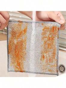 50pcs/20pcs Reusable Metal Mesh Cleaning Cloths, Heavy-Duty Scrubber Towels For Removing Tough Stains, Grease & Rust From Kitchenware - Multiple Styles - View 9