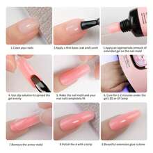 Kit Para De Uñas Polygel Completo Acrilicas Beaucat 19 Pcs - Multicolor - Ver 6