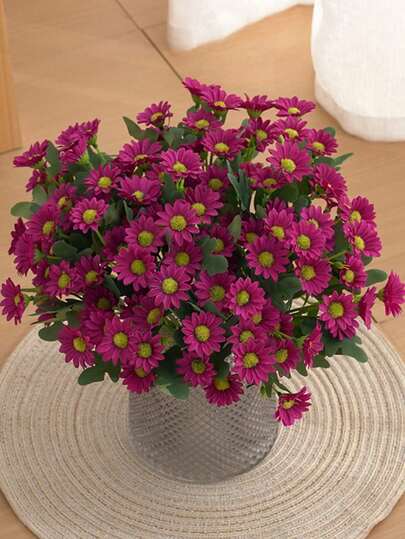 1/3 Bouquet Of 21 Artificial Daisy Flowers, Valentine's Day Gift, Wedding Decor, Bridal Bouquet, Wrist Corsage, Boutonniere, Vase Filler, Birthday Cake Decoration, New Year Decor, Photography Props, Artificial Plants, Home Decor, Bedroom Decor, Easter, Living Room Decor, Floral, Fake Plants, Spring Decor, Artificial Flowers, Mother's Day, Garden, Mother's Day Gift, Garden Decor, Bedroom