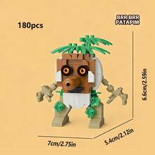 Tung Tung Sahur Character Building Blocks Toy, Tralalero Tralala, LiriLi Larrla, Boneca Ambalam Character Building Blocks Toy, Gift For Party, Birthday - Multicolor - View 21