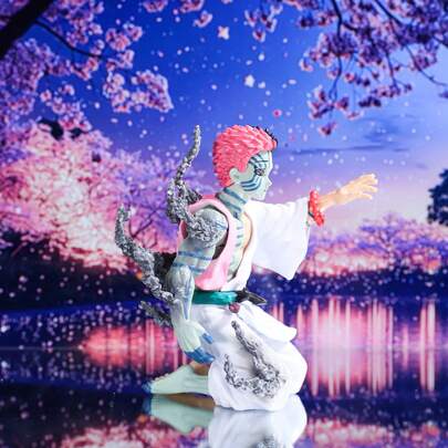 1个赤坂跪拜狛犬雕像，卡通动漫桌面摆件，高清PVC收藏手办，动漫迷房间装饰的完美之选，生日、节日、情人节礼物