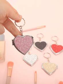 Endless Love DIY Keychain Makeup Mirror - Heart, Round, Square, Oval Shapes Available, Ideal Gift For Mom, Aunt, Grandma, Daughter, Niece, Sister, Bride, Bridesmaid. Perfect For Holidays, Birthdays, Weddings, Mother's Day, Valentine's Day And More Occasions. - Multicolor - View 10