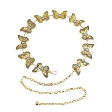 Retro Butterfly Waist Chain: Bohemian Turquoise Metal Waist Belt Butterfly Bohemian Zinc Alloy Waist Chain - Butterfly - View 4