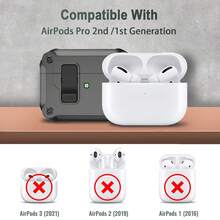 Ốp bảo vệ RFUNGUANGO Pro thế hệ thứ 2/thứ 1 với khóa cài an toàn, vỏ cứng chống sốc toàn thân, thiết kế tự bật, tương thích với Pro 2 (2023/2022/2019) - màu đen - Xem 7