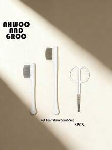 1 Set Pet Eye Cleansing Brush, Face Grooming Comb + Face Trimmer, Removes Tear Stains, Crusts And Mucus, Grooms Fur, Suitable For Small Cats And Dogs, Easy To Clean - Multicolor - View 18