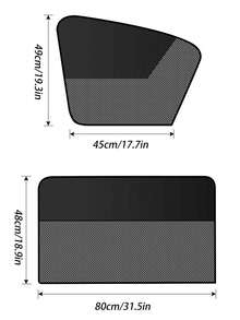 Magnetic Car Window Sunshade, Dual-Color Patchwork Design, Breathable Mesh And Blackout Fabric, Car Side Window Sun Visor Sunshade, Magnetic Attachment - Sunshade - View 8