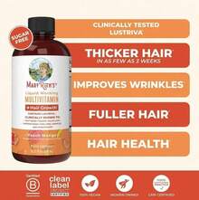 1 Bottle Liquid Multivitamin + Hair Growth With Clinically Tested  - Thicker Hair - Reduce Wrinkles & Fine Lines - Haircare - 15.22 Fl Oz - 桃芒果 - 查看 3