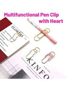 3Pcs Simple Practical Silver Stainless Steel Multifunctional Metal Clip Set High Quality Stainless Steel With Pen Clip, Bracket & Suspension Function Office School Student Stationery Document Organizer For Back To School Graduation Season New Year Valentine's Day - Multicolor - View 3