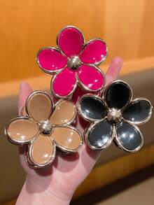 3/6个装 时尚优雅可爱花朵造型发夹，适合各种场合，是海滩度假的理想之选，女士发饰，推荐作为夏季海滩抓夹度假花朵发爪。 - 彩色 - 查看 7