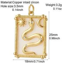 1件铜质极简主义个性化嘻哈动物海龟豹迷你吊坠，DIY手链项链耳环首饰配件 - 彩色 - 查看 36