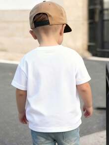 Disney-Disney Mickey Mouse Goofy Donald Duck Children's Short Sleeve T-Shirt With Fun Hanging Bar Print Design For Fun Daily Dressing - trắng - Xem 2