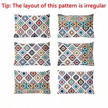 1pc Minimalist Modern Bohemian K Pattern Printed Washed Pillowcase, Bedroom Pocket Closure Soft Pillow Cover, Bedding - Multicolor - View 4
