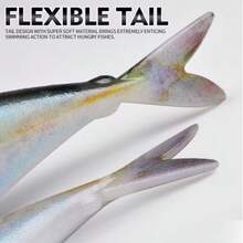 Mồi câu cá mềm Proberos 1 cái, dài 14.5cm, nặng 33.3g, không chì, lưỡi câu ngược, thích hợp câu cá thu và cá trê, mồi câu cá nước mặn trên thuyền, mô phỏng chân thực. - Nhiều màu - Xem 8