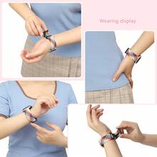 Folding Magnetic Buckle Strap For Apple Watch 11, 10, Series 9, 8, SE, 5, 6, 7 - 46mm, 42mm, 45mm, Ultra 49mm, 44mm, 41mm Braided Bracelet Band - Multicolor - View 6