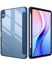 适用于第 11 代 11 英寸 2025 款 (A16) 和第 10 代 10.9 英寸 2022 款的保护壳，带笔槽，超薄透明后盖，支持自动唤醒/睡眠功能，海军蓝 - 寶藍色 - 查看 16