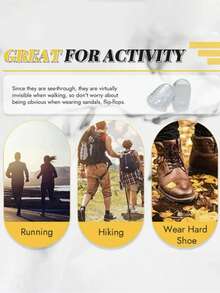 10只升级版硅胶鞋头套，保护脚趾，保护指甲，超薄踝套，保护手指，适用于女士高跟鞋、鞋子、男士运动鞋，适合春、夏、秋、冬日常穿着、返校季、女士靴子配件、户外、运动、旅行、居家、办公、学校、节日礼物 - 透明(升級款) - 查看 10