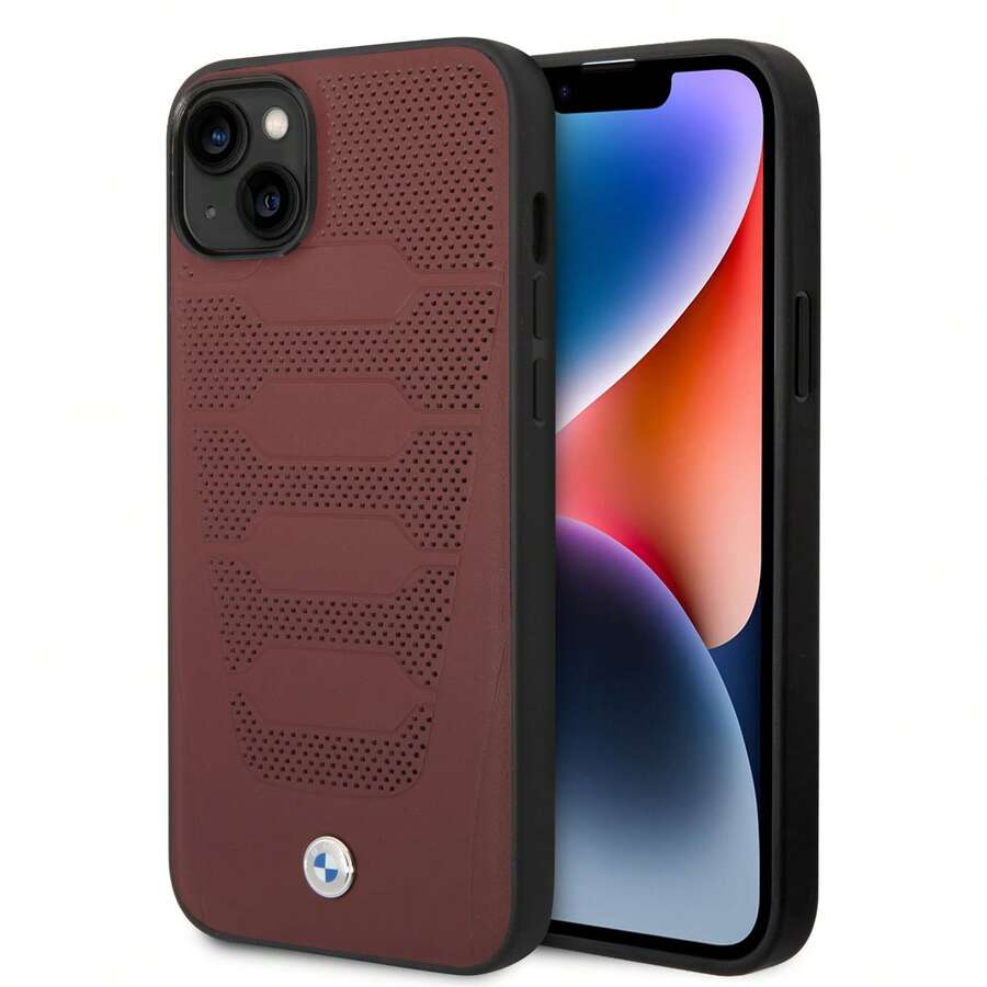 BMW Leather Engraved Case - Red - View 1