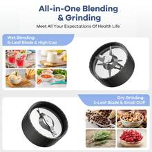 Smoothie Blender Complementary Food Maker, Milkshake And Smoothie Juicer, 15 Piece Kitchen Personal Blender & Grinder Set, Smoothie Maker With 4 Portable Blending Cups, Nutritional Recipes - màu đen - Xem 4