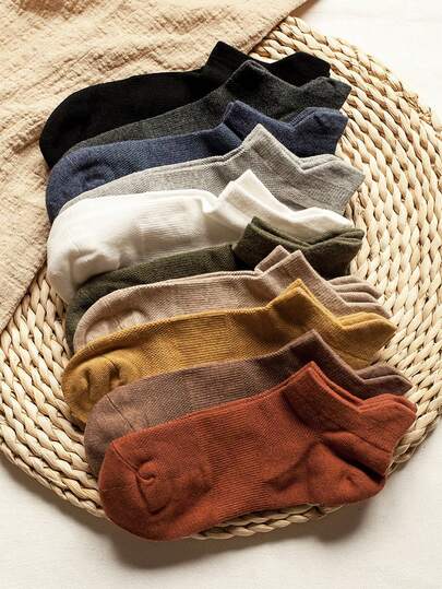 5双/10双随机款女士网眼透气短袜，适合夏季运动和日常穿着