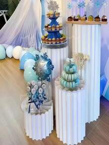Foldable Paper Cylinder Column - Suitable For Wedding, Birthday, Holiday Celebrations Decor, Thickened Paper Roman Column Stage Decoration, Collapsible Paper Art Roman Column For Mall And Exhibition Hall - D - View 6