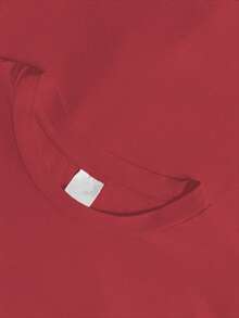 Áo thun nữ 100% cotton, áo thun họa tiết KATSEYE, trang phục thể thao mùa xuân/hè mới cho mọi mùa, kiểu dáng thời trang, mềm mại và thoáng khí, tay ngắn. - Đỏ - Xem 5