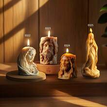 Religious Icon Series Silicone Mold DIY 3D Religious Candle Portrait Relief Handmade Scented Candle - White - View 1