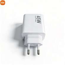 Xiaomi طقم شحن سريع فائق 45 واط من شاومي، الإصدار العالمي، قابس قياسي أوروبي من النوع A، شاحن حائطي + كبل بيانات من النوع C بطول 1 متر، شحن سريع ذكي محمول، باللون الأبيض - قابس اتحاد أوروبي نوع C (220 إلى 240 فولت) - مشاهدة 6
