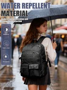 Mochila escolar de gran capacidad, mochila para estudiantes de secundaria y universidad, mochila de viaje casual de alta capacidad para mujeres, mochila de negocios para hombres para computadora portátil de 15.6 pulgadas, mochila de trabajo con múltiples funciones y capas, mochila para viajes al aire libre, escuela secundaria y universidad, adecuada para viajes de trabajo, escuela y actividades al aire libre, regalo para niños y niñas - Multicolor - Ver 9