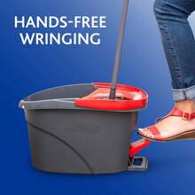 Microfiber Spin Mop & Bucket Floor Cleaning System + 2 Extra Refills, Red/Gray - A - 查看 2