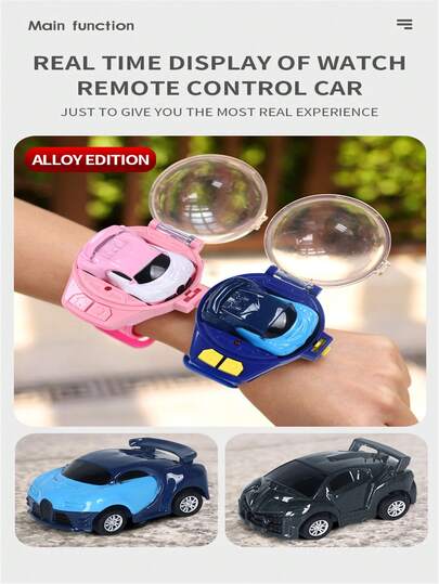 Mini carrinho de controle remoto, design estiloso de carro de corrida, brinquedo educativo interativo, desenvolve a coordenação motora, para brincar dentro e fora de casa, ideal para meninos e meninas a partir de 3 anos, presente criativo (acessórios aleatórios)