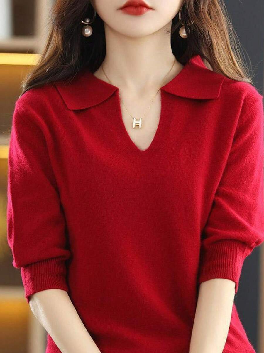 Women Sweaters - Red - View 1