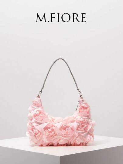 Printed Shoulder Bag, Elegant Ladies Handbag, Suitable For Evening, Party, Ball, Wedding, Gift For Women