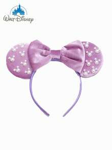 Disney 迪士尼米奇米妮老鼠耳朵发箍，1个装，超大号发箍，饰有闪亮的人造珍珠，天鹅绒发箍上点缀着珍珠蝴蝶结。采用柔软的天鹅绒材质制成，非常适合学校派对、化装舞会、角色扮演和主题公园游玩，是任何场合的理想礼物。 - 彩色 - 查看 15